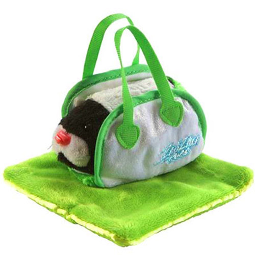 Zhu Zhu Pets Hamster Accessory Pack Carrier & Blanket - Green