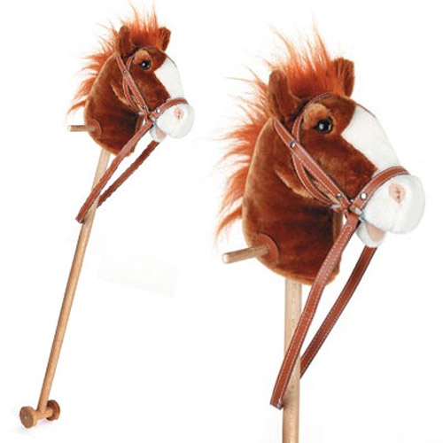 Childrens Galloping Hobby Horse On Wheels - Realistic Sounds