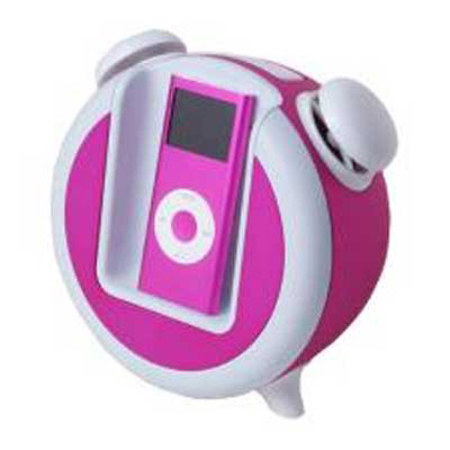 Edifier i-F200 Pink Double Bell Alarm Clock iPod Docking Charger