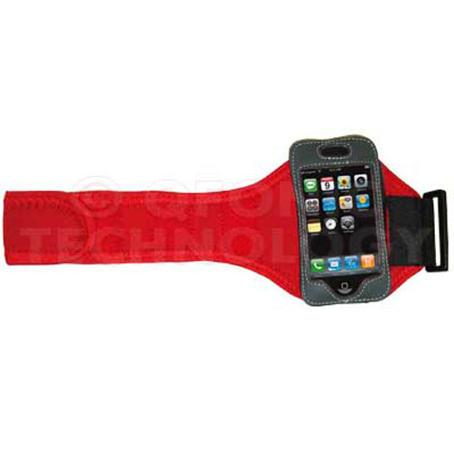 Apple Iphone Support on Active Sports Armband For The Apple Iphone   Red