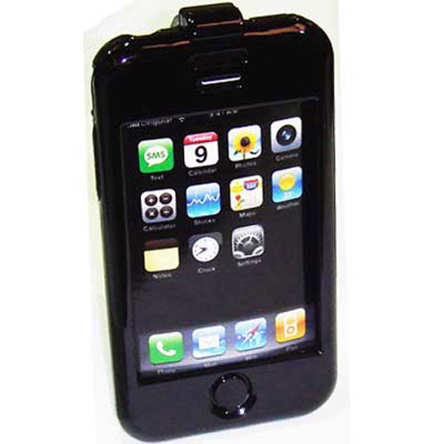 Hard Case Housing for Apple iPhone with Stand - Black