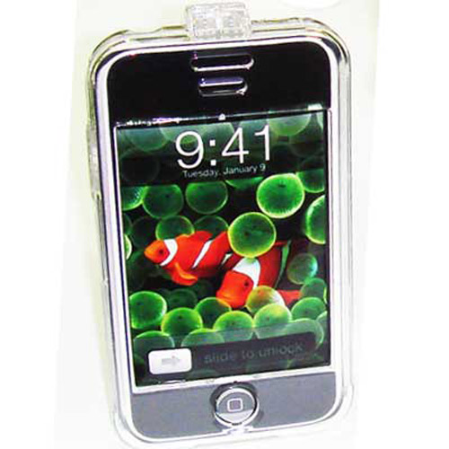 Hard Case Housing for Apple iPhone with Stand - Clear