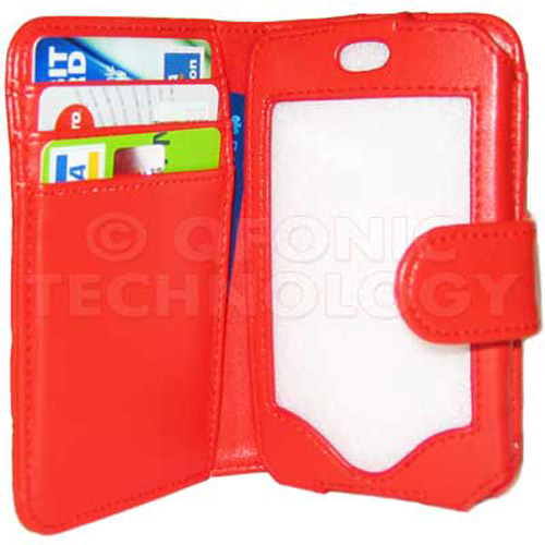 New Portable PU Leather Case for Apple iPhone - Red