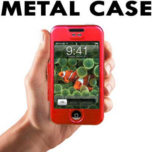 Iphone on Aluminium Protective Case For Apple Iphone Red
