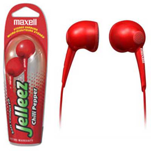 Maxell Jelleez Stereo Earphones - Red