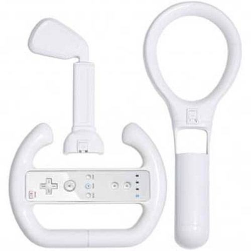 Joytech Wii Accessory Pack - Wheel, Racket & Golf