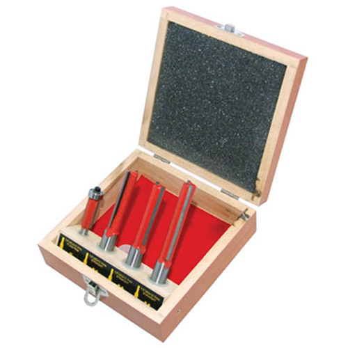 4 Piece Kitchen Router Tool Bit Set - In Wooden Case