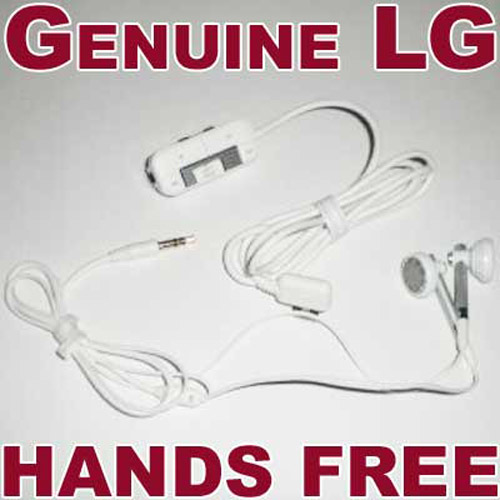 Genuine LG KG800 CHOC Stereo Remote Handsfree - White