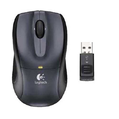 Logitech V450 Laser Cordless Mouse For Notebooks USB (Black)