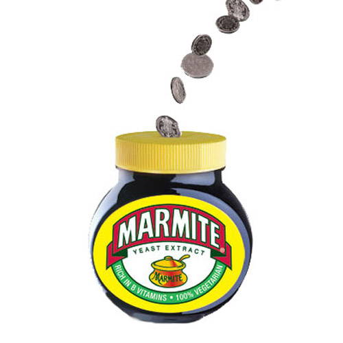 Large Marmite Money Jar - Coin Saving Jar