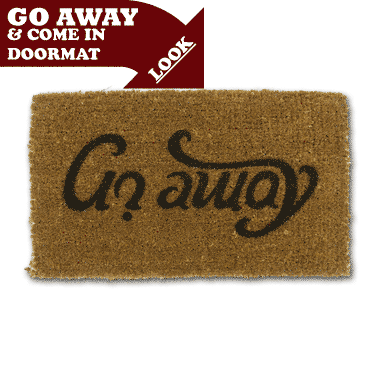 Come in / Go away Designer Doormat