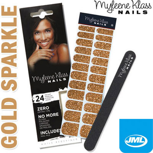 Myleen Klass Nails - 24 Wraps and Nail File - Gold Sparkle