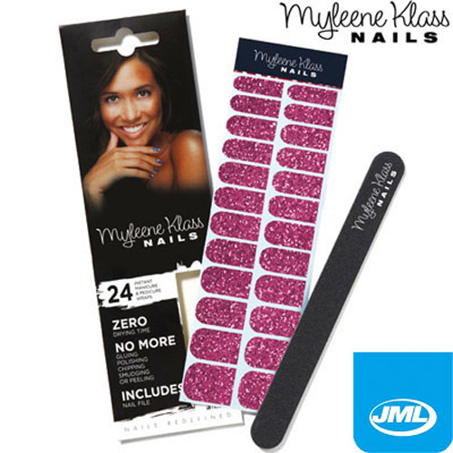 Myleen Klass Nails - 24 Wraps and Nail File - Pink Sparkle