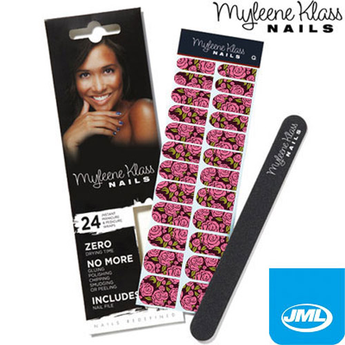 Myleen Klass Nails - 24 Wraps and Nail File - Roses