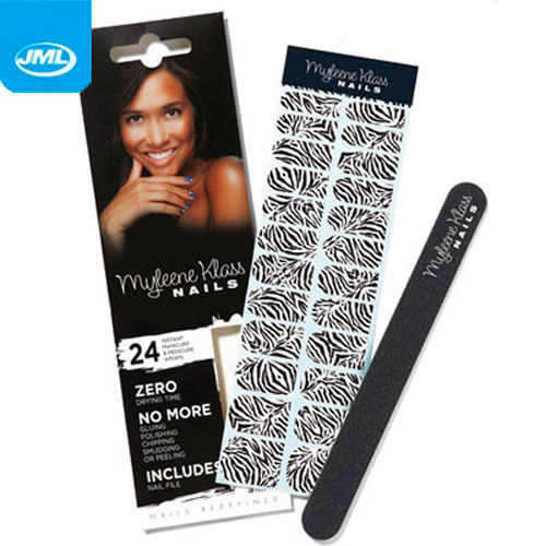Myleen Klass Nails - 24 Wraps and Nail File - Zebra