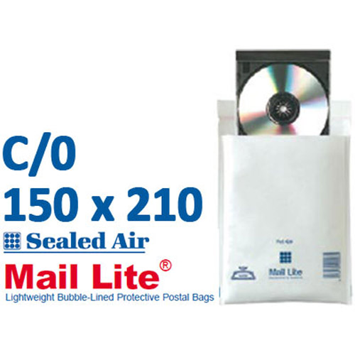 Mail Lite 150 x 210 White Bubble Lined Envelope C0 - Box of 100