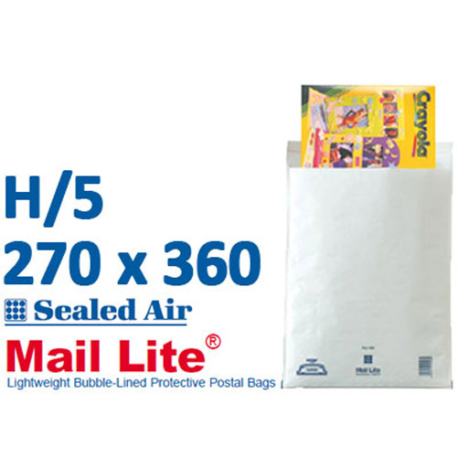 Mail Lite 270 x 360 White Bubble Lined Envelope H5 - Box of 50