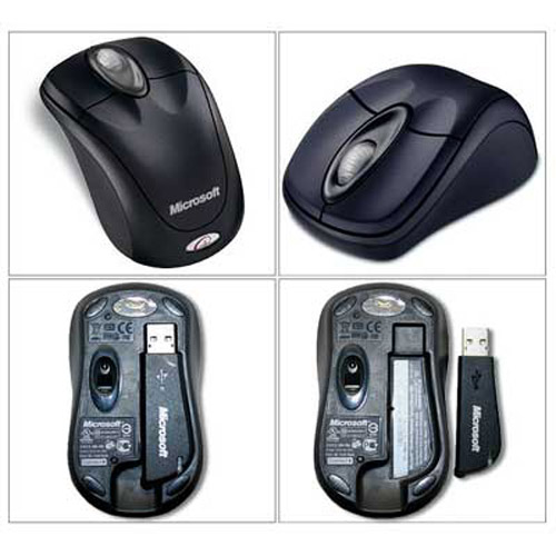 Microsoft Wireless Notebook Slate Optical Mouse 3000 - USB