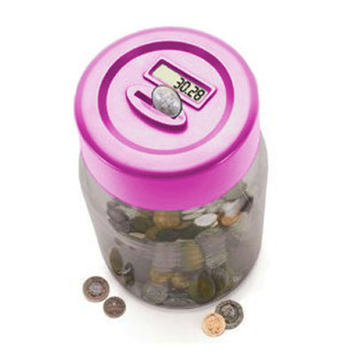 Automatic Digital Coin Counting Money Jar - Pink