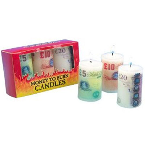 Novelty Money To Burn Candles - 3 Pack