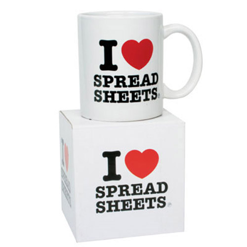 I Heart Spreadsheets Mug