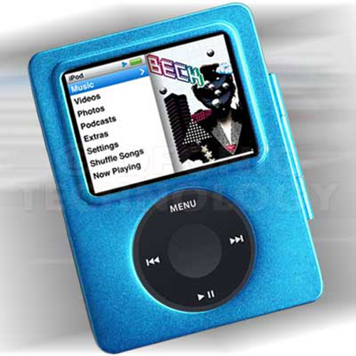 Aluminium Metal Case for Apple iPod Nano 3rd Generation - Blue