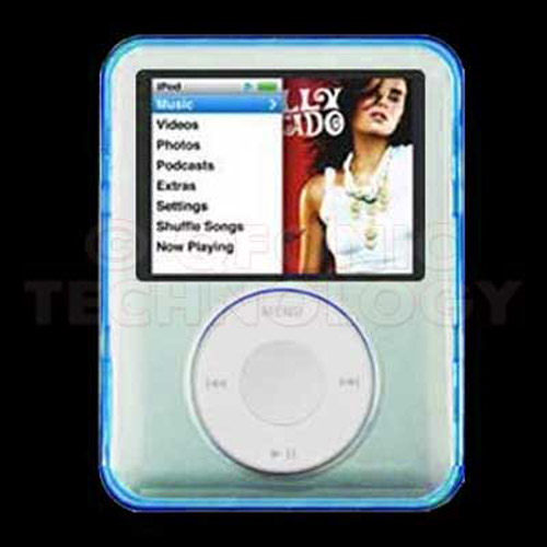 Hard Crystal Case Housing for iPod Nano 3G - Blue