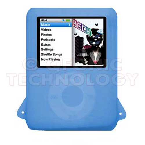 Protective Skin Case for Apple iPod Nano 3G - Blue