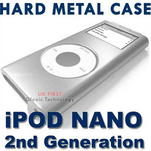 iPod Nano 2nd Generation Hard Aluminium Metal Case - Silver