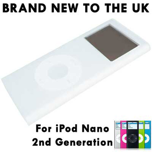 New White Silicone Skin Case for 2ND GEN iPod Nano