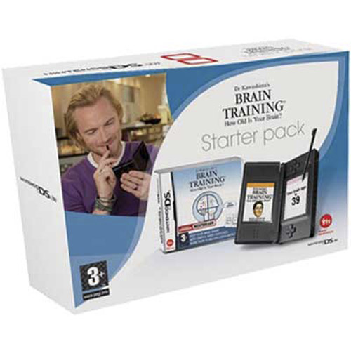 Nintendo DS Lite Black Console + Brain Training