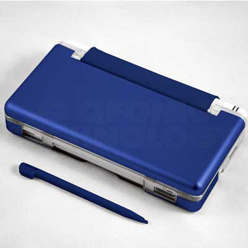 Protective Metal Case and Stylus for NDS Lite - Blue