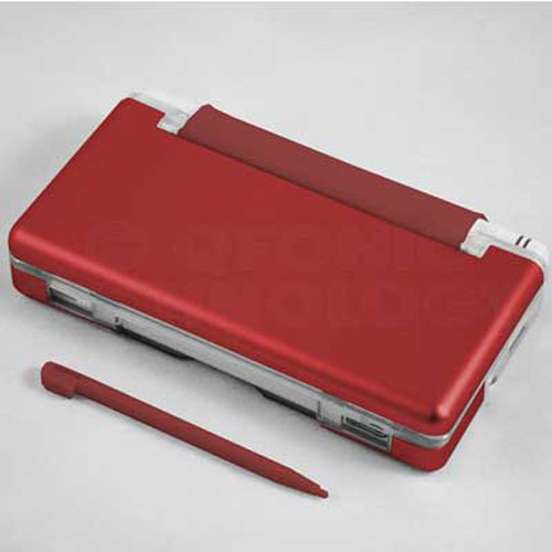 Protective Metal Case and Stylus for NDS Lite - Red