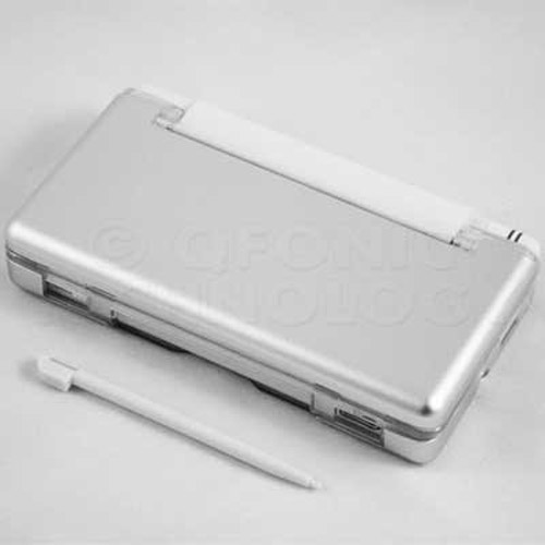 Protective Metal Case and Stylus for NDS Lite - Silver
