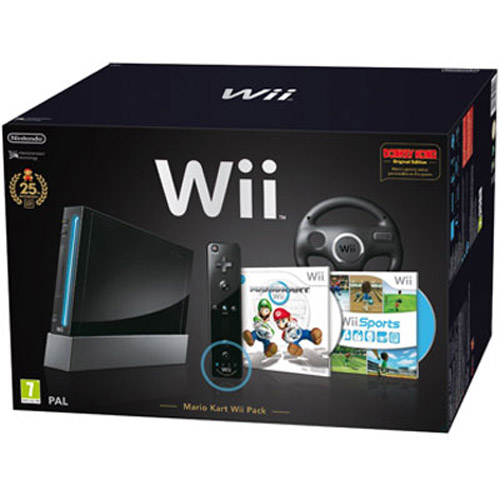 Nintendo Wii Limited Edition Black Console with Mario Kart