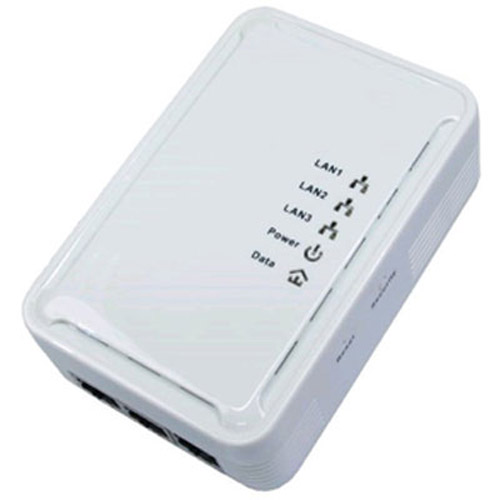 Newlink 200Mbps Powerline 3 Port Ethernet Homeplug Adapter