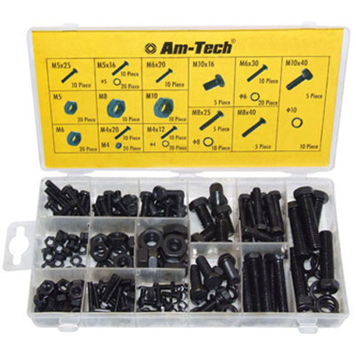 240 Piece Nuts, Bolts & Washers Set - M4, M5, M6, M8 & M10