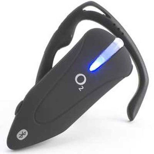 O2 Blue Bluetooth Headset - Jet Black