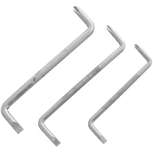 3pc Offset Double Ended Angle Screwdriver - Bobbled Grip