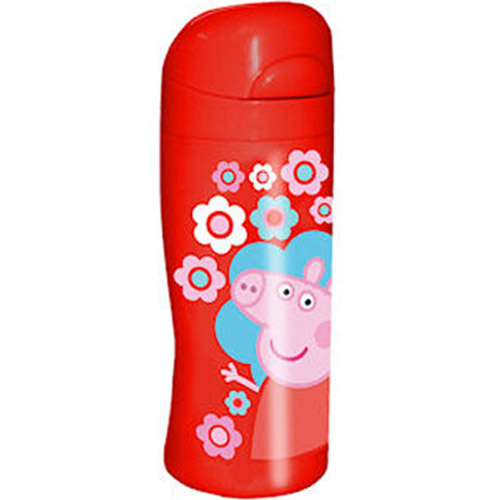 Peppa Pig Flower Pop Up Canteen Drinks Bottle - Red