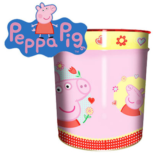 Peppa Pig Polka Dot Metal Waste Bin