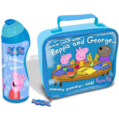 Peppa Pig Insulated Lunch Bag and Plastic Drinks Bottle