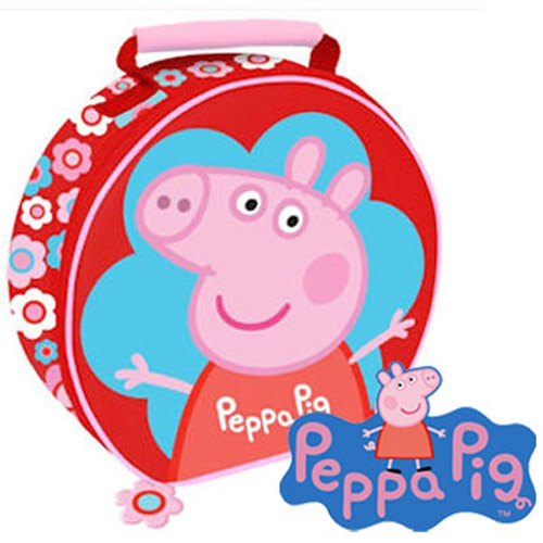 Peppa Pig Flower Pattern Round School Lunch Bag
