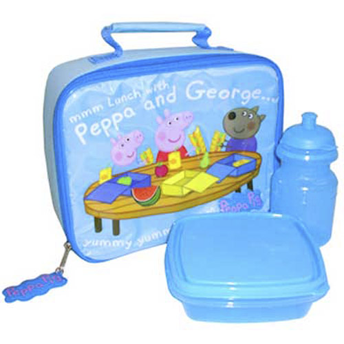 Peppa Pig and George Delux Lunch Kit incl sandwich box & bottle