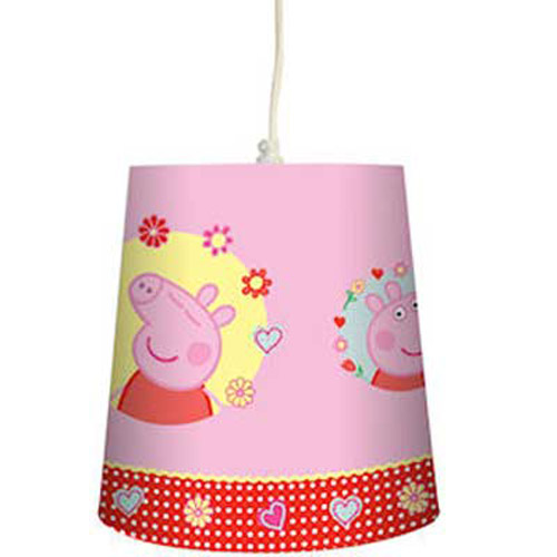 Peppa Pig Tampered Light Shade - Pink