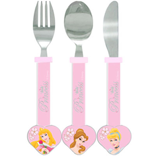 Disney Princess 3 Piece Cutlery Set (Knife, Fork, Spoon)