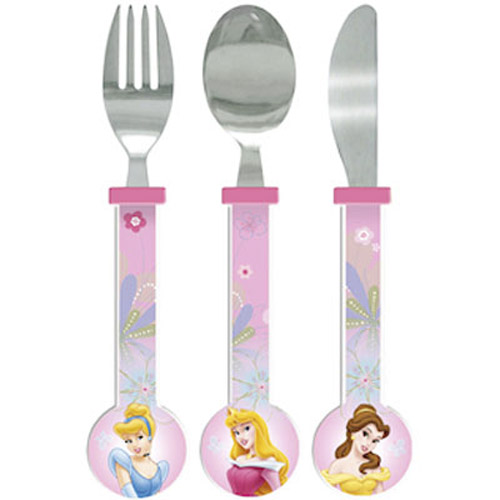 Disney Princess 3 Piece Cutlery Set (Knife, Fork, Spoon)