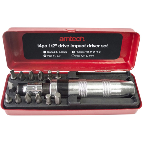 13pc 1/2inch Drive Dr Pro Impact Screw Drivers Bit Set