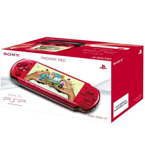 Sony PSP 3000 Slim & Lite Console - Red Solus