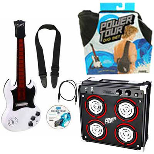 Power Tour Electric Guitar, Amp, Bag and Stand Set - White